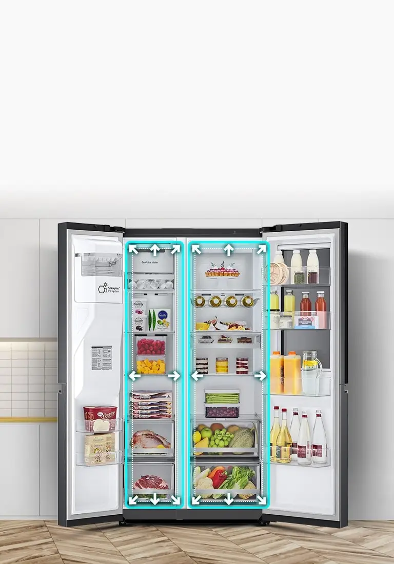 LG 674L Matte Black InstaView™ Door-In-Door Fridge/Freezer – GC
