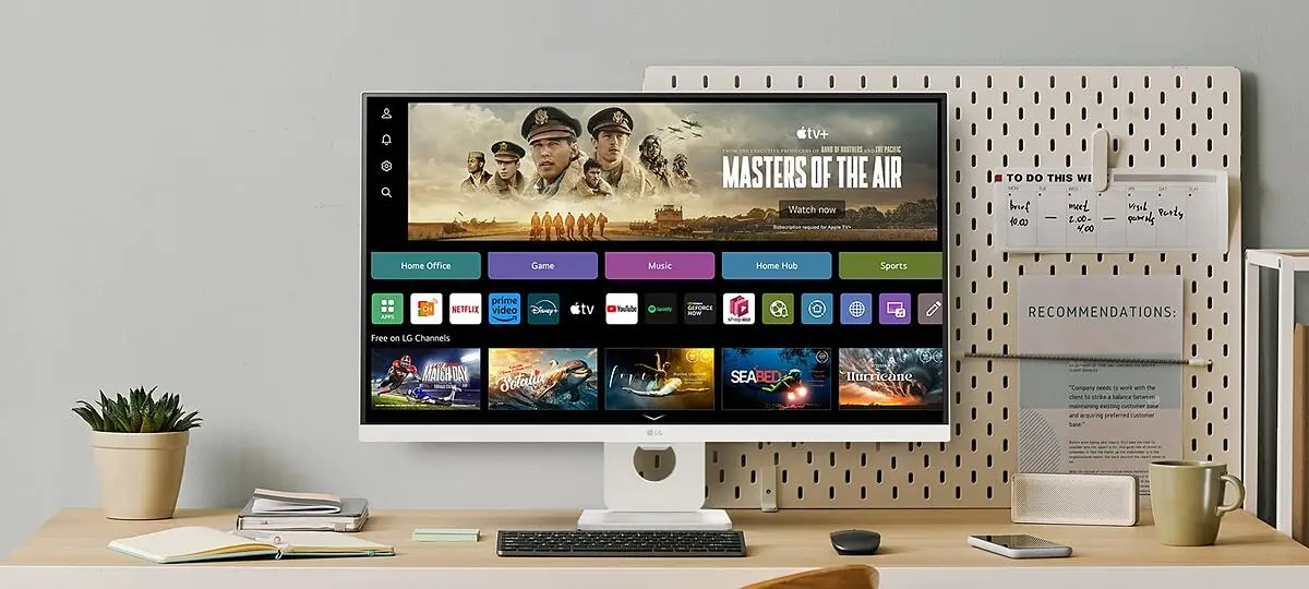 Monitor LG Myview Smart 27SR73U-W Tela IPS 4K 27