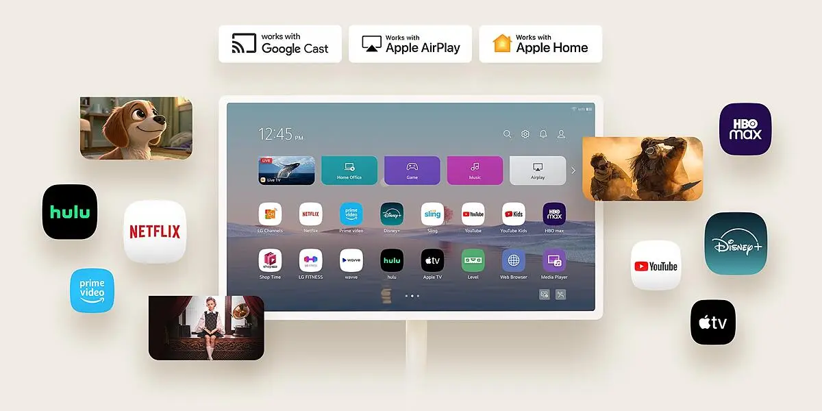 LG StanbyME 2 - 27 inç, Dokunmatik, Döndürülebilir, Tekerlekli, Taşınabilir Ekran, 4 Saat Pil Ömrü 15
