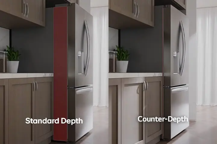 LG 24 in. 12 cu. ft. Stainless Steel Look Counter-Depth Bottom