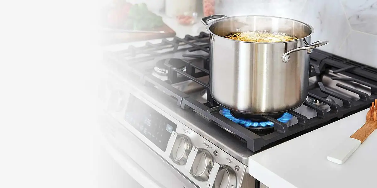 Modern Gas Range Burner with High-Intensity Flame Modern Gas Range Burner with High-Intensity Flame