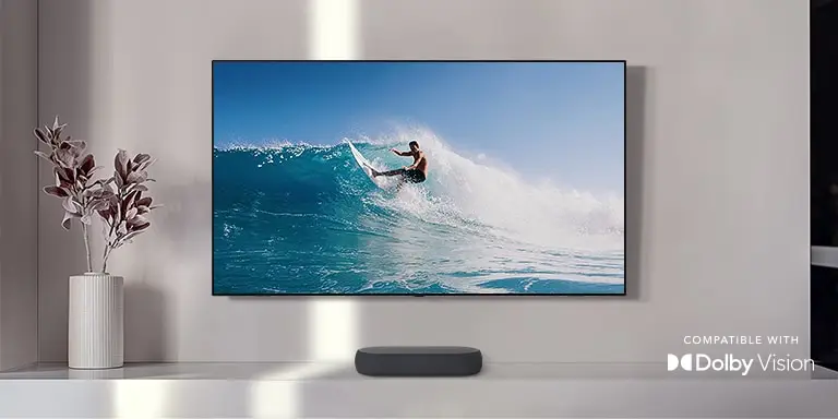 LG Barra de sonido compacta LG QP5 Éclair de 320W de potencia 3.1.2 canales  con calidad de sonido Hi-Res Audio, Dolby Atmos, DTS:X y HDMI eARC.