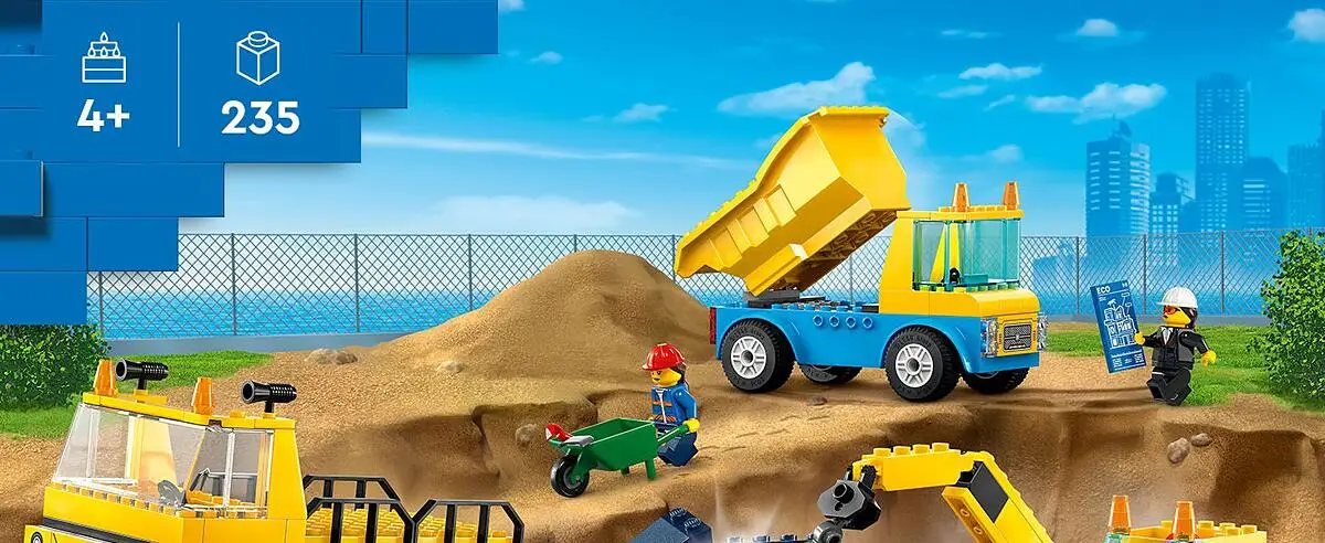 LEGO 60391 Construction Trucks and Wrecking Ball Crane, 5702017416465