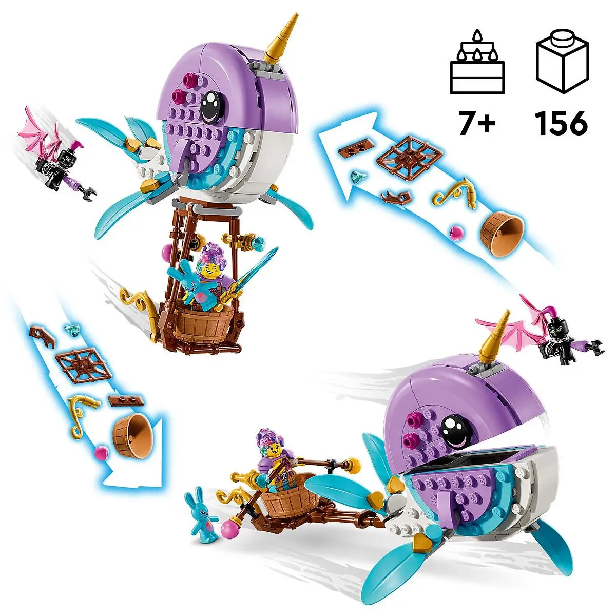 Buy LEGO® Izzie's Narwhal Hot-Air Balloon 71472 | Official LEGO® QA