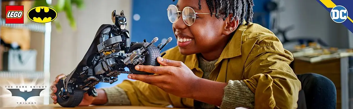 Bewegliche Batman™ Actionfigur und Motorrad
