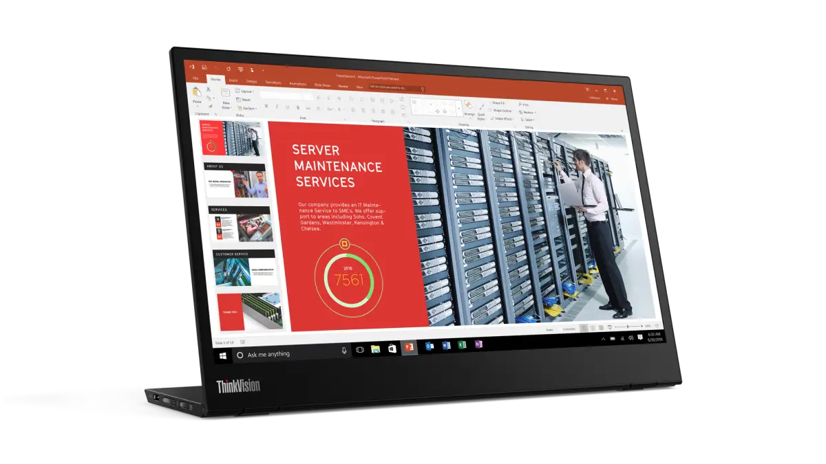 Lenovo ThinkVision M14 (14型 1920×1080) Lenovo ThinkVision M14t Gen 2 - LED monitor - 14