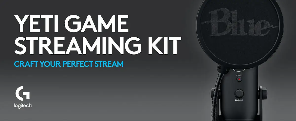 Logitech - Blue Yeti Game Streaming USB Condenser Microphone Kit with Blue  VO!CE, Exclusive Streamlabs Themes, Custom Pop Filter