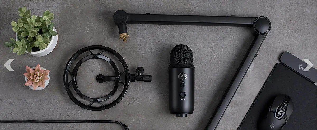 Micrófono Blue Yeti condensador omnidireccional blackout