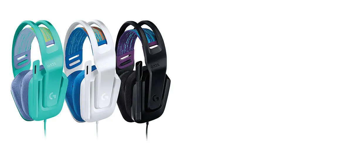 Logitech G G335 Wired Gaming Headset; Elastic headband; Flip to Mute  Microphone; Memory Foam Ear Pads - White - Micro Center