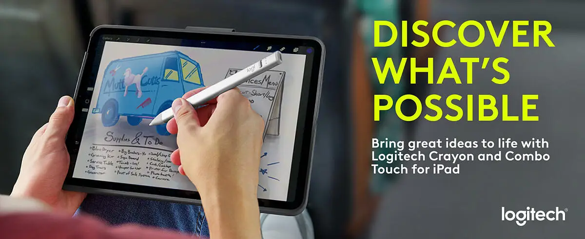 Logitech Crayon Pixel-Precise Digital Pencil for iPad in Silver