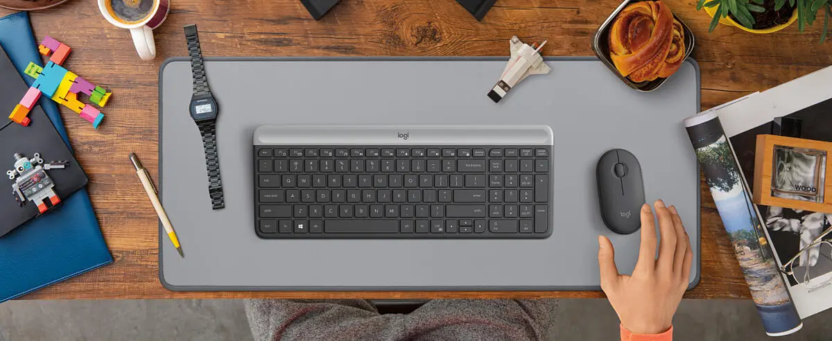 LOGITECH MK470 Slim Combo Grijs