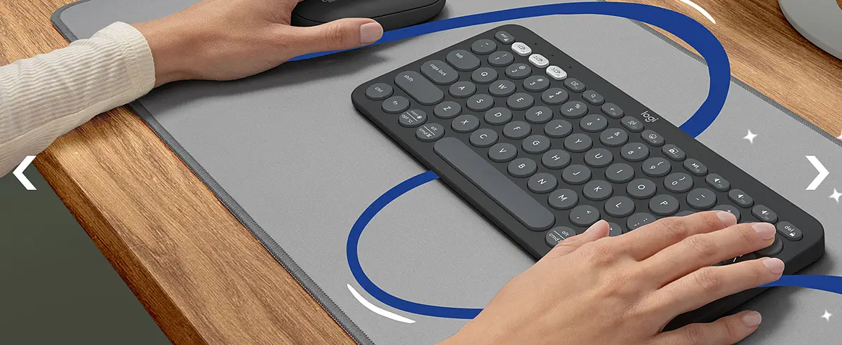 Teclado Bluetooth Pebble Keys 2 K380s, Multi-dispositivo, Grafite, Padrão US, 920-011789, LOGITECH