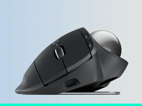 Logitech MX Ergo S Plus Wireless Trackball Mouse, USB-C, Ergonomic