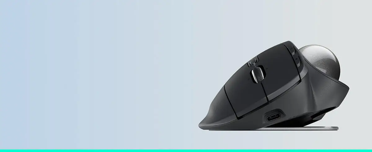 Logitech MX ERGO S Wireless Trackball Bluetooth Mouse, Graphite