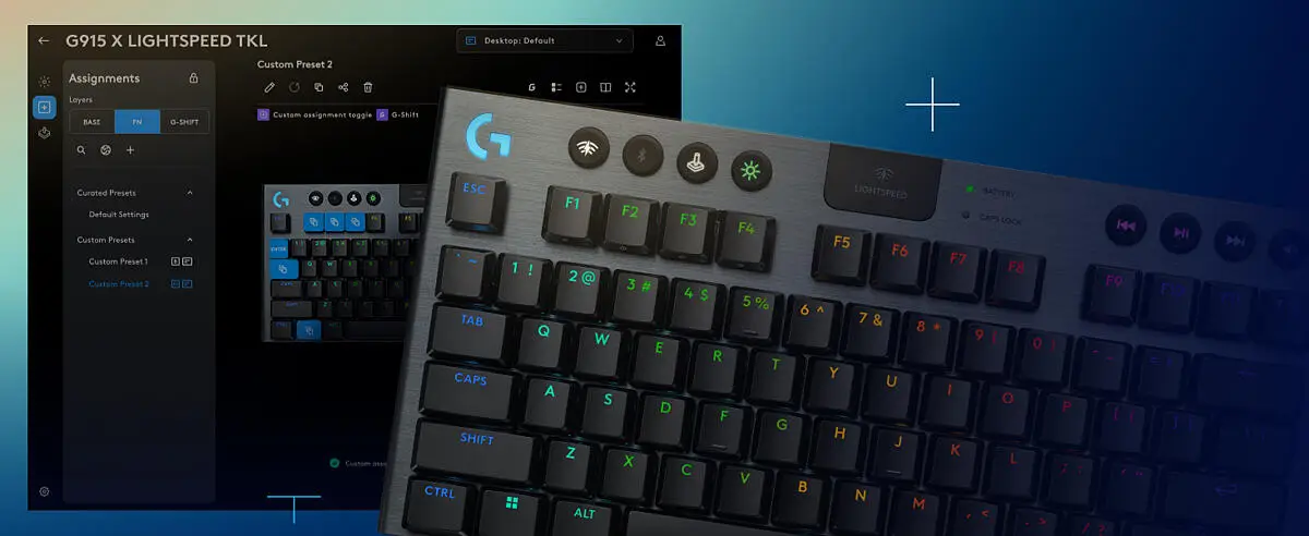 Logitech G G915 X Lightspeed Wireless TKL Gaming Keyboard