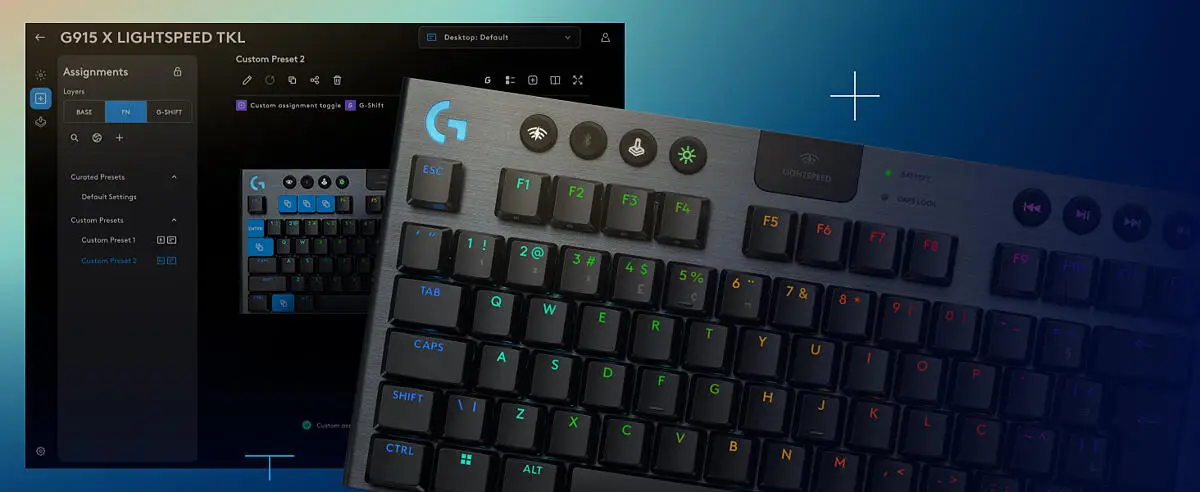 Logicool G915 X LIGHTSPEED TKL リニア（ブラック） Teclado Mecânico Gamer Sem Fio Logitech G915 X LIGHTSPEED com