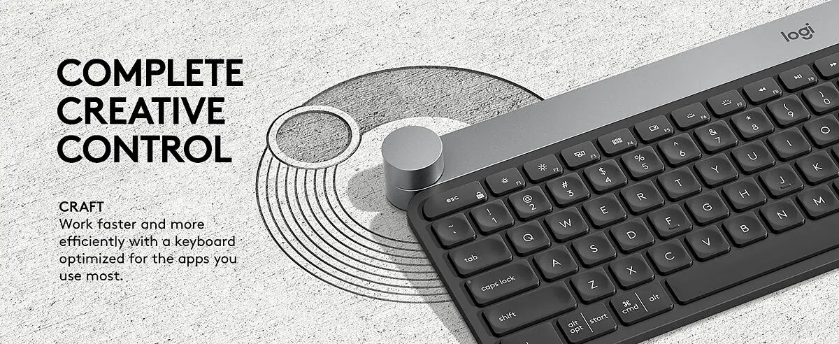 logi CRAFT ワイヤレスキーボード 本体 Logitech Craft Wireless Keyboard - Micro Center