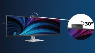 Verstellbare Webcam: Für komfortable Videokonferenzen.