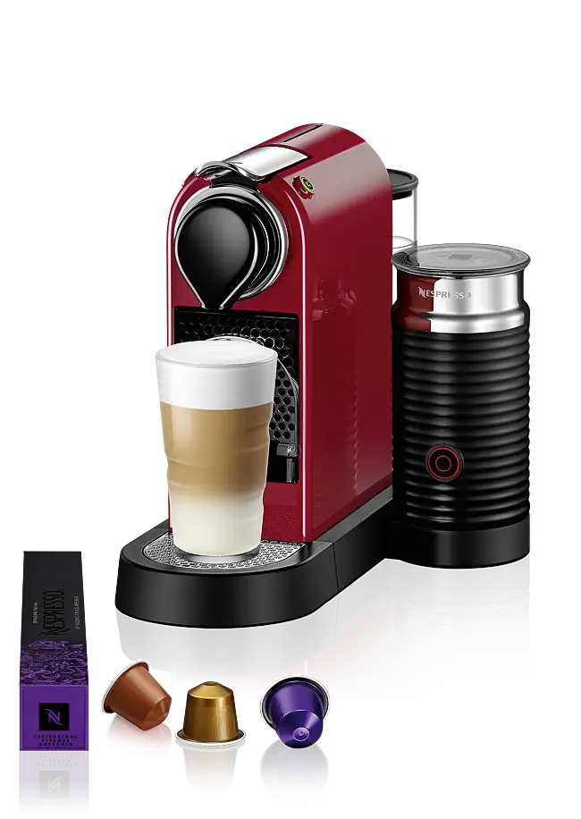 Nespresso household capsule coffee maker Citiz Italian auto home office  commercial coffee machine small smart C113 cherry red - AliExpress