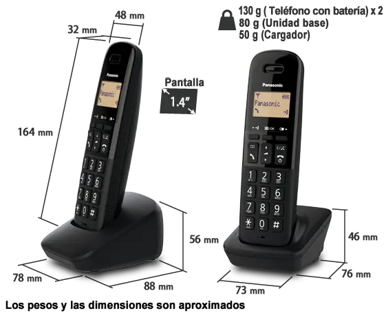 Comprar Teléfono inalámbrico dúo Panasonic KX-TGC312SPB Dect · Hipercor