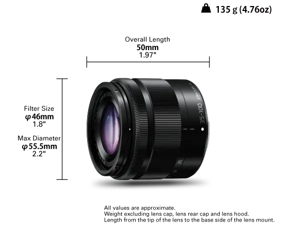 LUMIX G Vario Micro 4/3 Camera 35-100mm Lens H-FS35100E-K