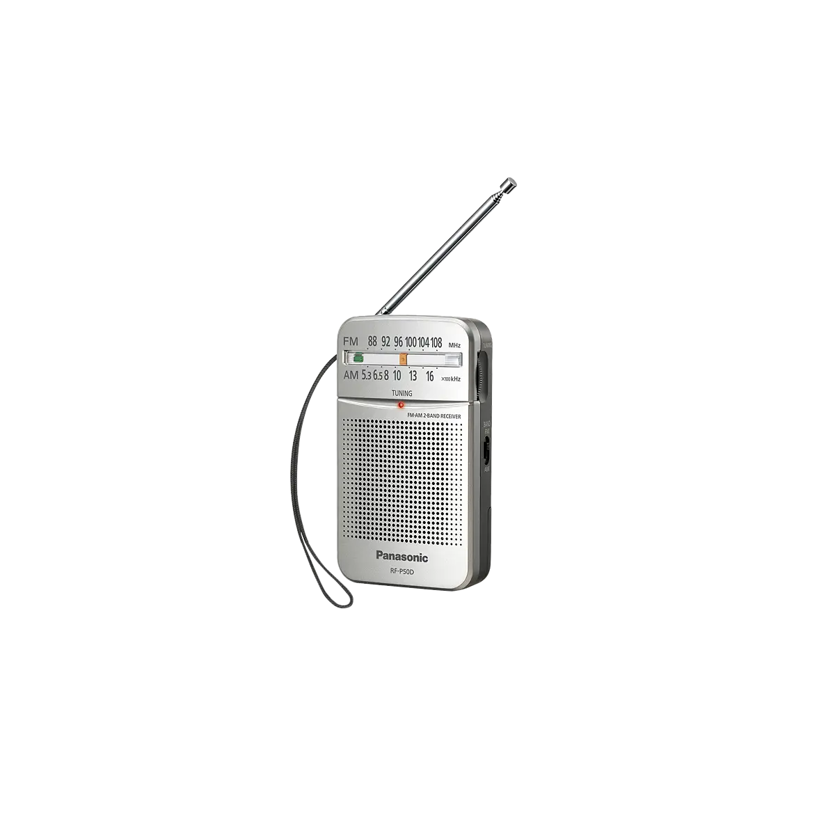 Panasonic RF-P50d Pocket AM/FM Radio Silver RF-P50D