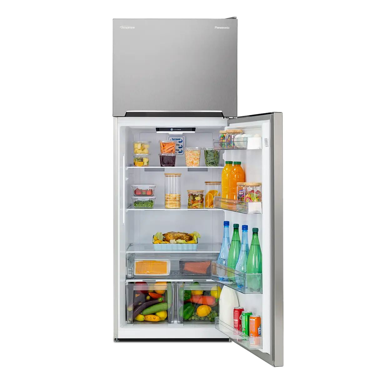 Panasonic Refrigerator, Top Freezer, 15.2 Cu.ft, Silver - NR-BC573VSSA