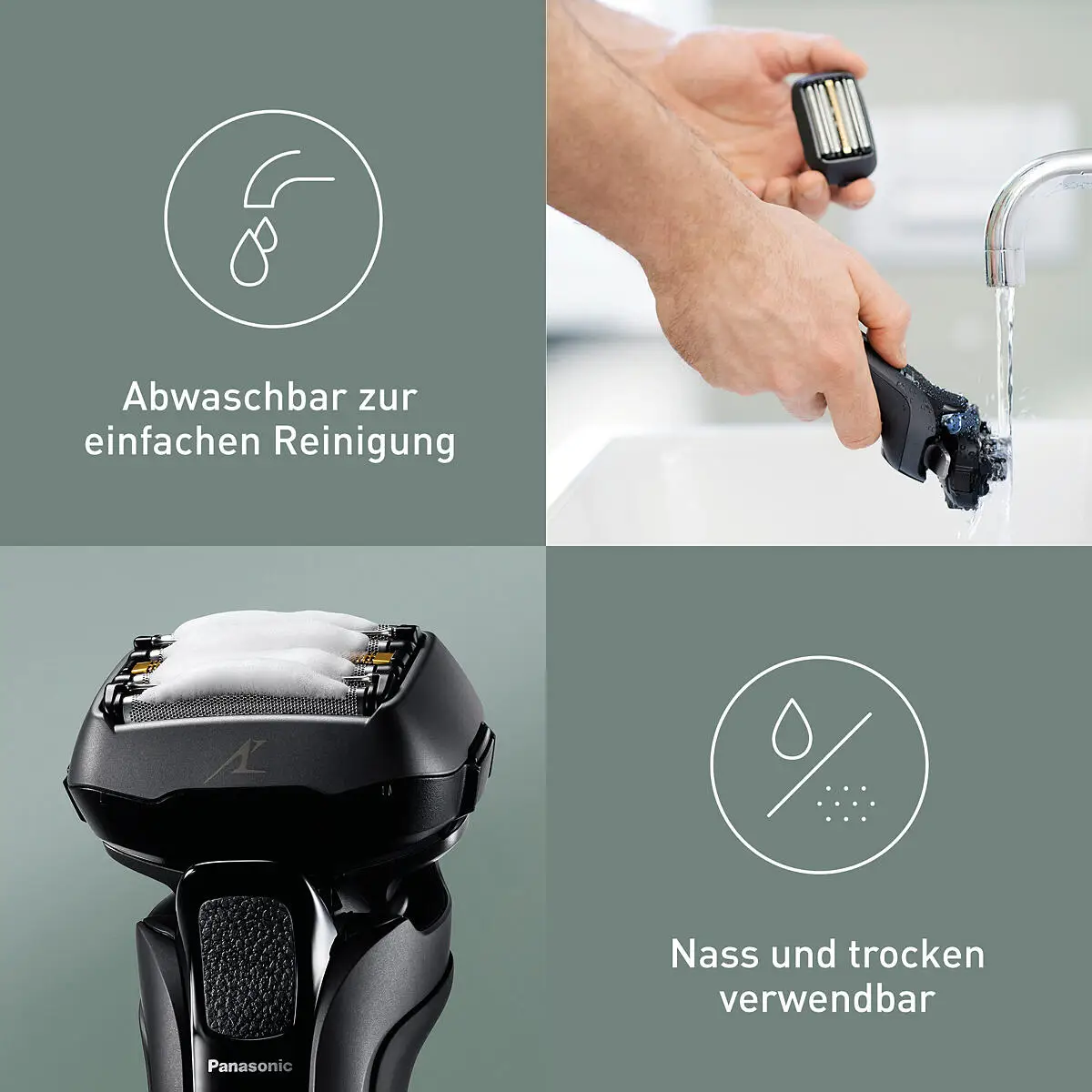 ES-LV6U – Premium Nass/Trocken-Rasierer mit AT flexiblen | 20D-Scherkopf Linearmotor E-Shop und Panasonic
