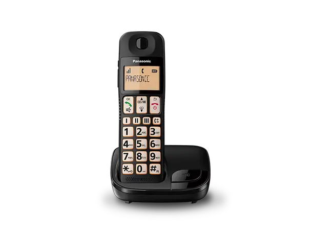 Panasonic KX-TGE310SPB- Teléfono Fijo Inalámbrico Teclas Grandes Modo ECO  Negro on eBid United States