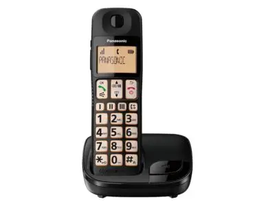 Comprar Teléfono Inalámbrico Duo Panasonic KX-TG6852SPB negro · Hipercor