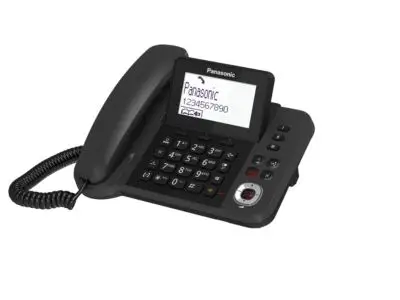 Telefono a filo con segreteria + Cordless Panasonic TGF320EXM black nero -  DIMOStore