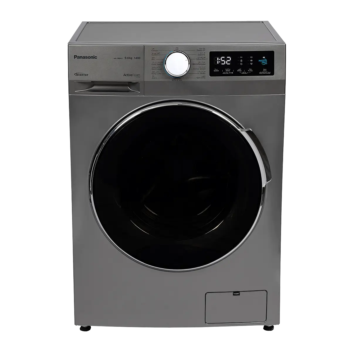 Panasonic Front Load Washing Machine 9kg Silver, NA-18MG1LSA