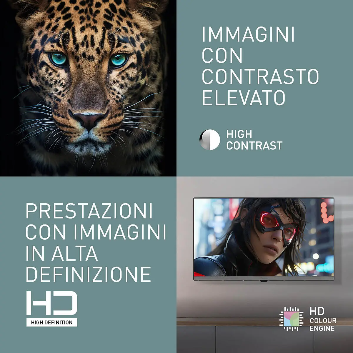 PANASONIC Led HD TIVO SMART TV 24'',HD COLOUR ENGINE,GAME MODE,USB
