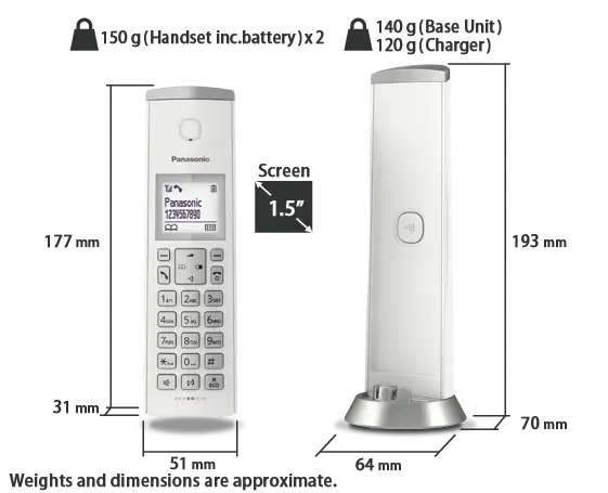 Teléfono inalámbrico dúo Panasonic KX-TGC312SPB Dect