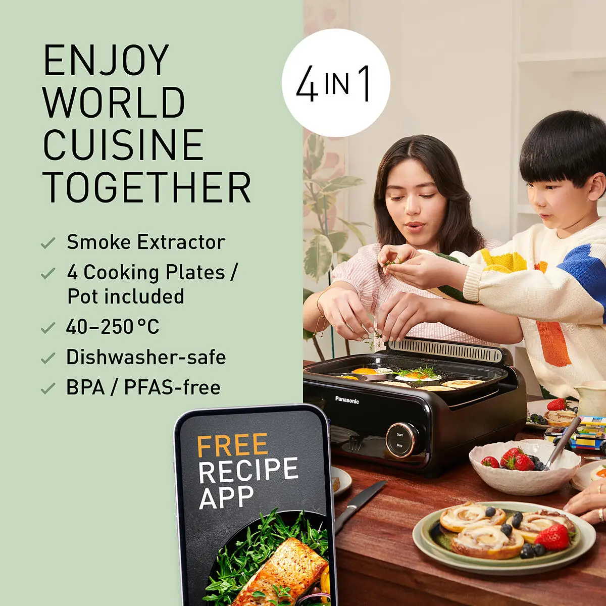 4-in-1 Table-Top Multi Cooker NF-GM400KXC | Panasonic Store UK