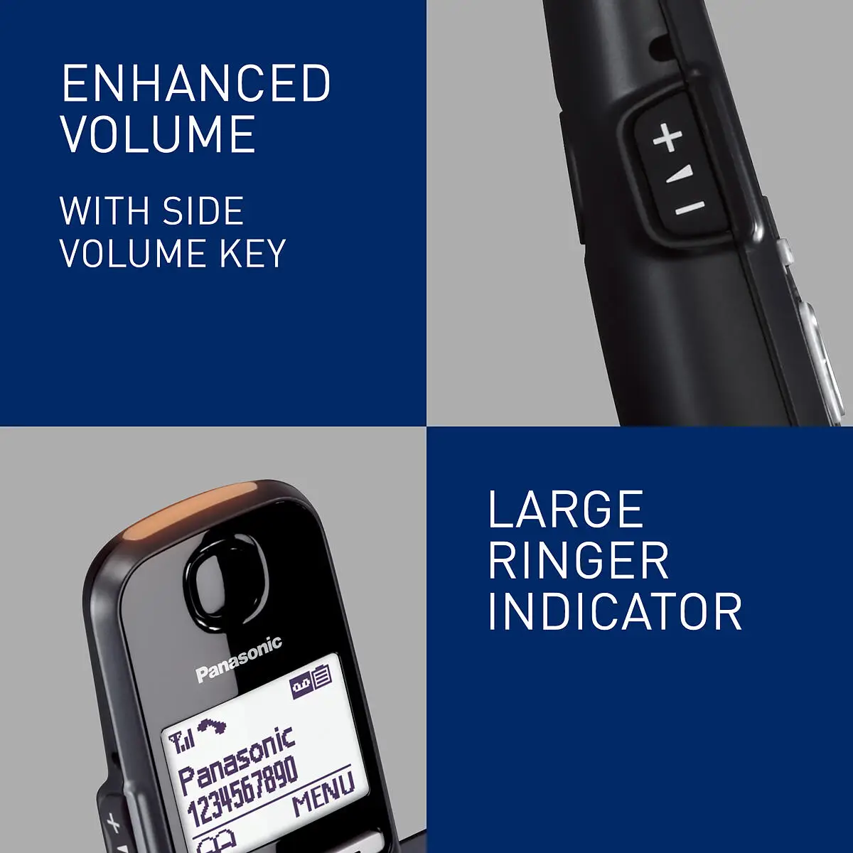 Panasonic - ミッキー9113です。 Panasonic 3 Handset Cordless Phone - Metallic Black | P.C.