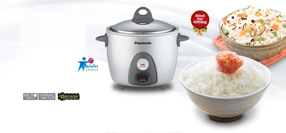 Panasonic 6-Cup Rice Cooker with One-Touch Automatic Cooking Feature -  Model Number SR-G06FGL 