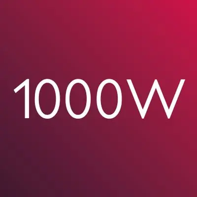1000 W tagab kauni tulemuse