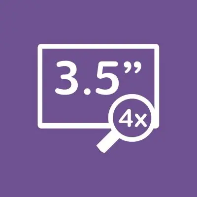 3,5-инчов (8,5 cm) екран с висока разделителна и способност с нощно виждане