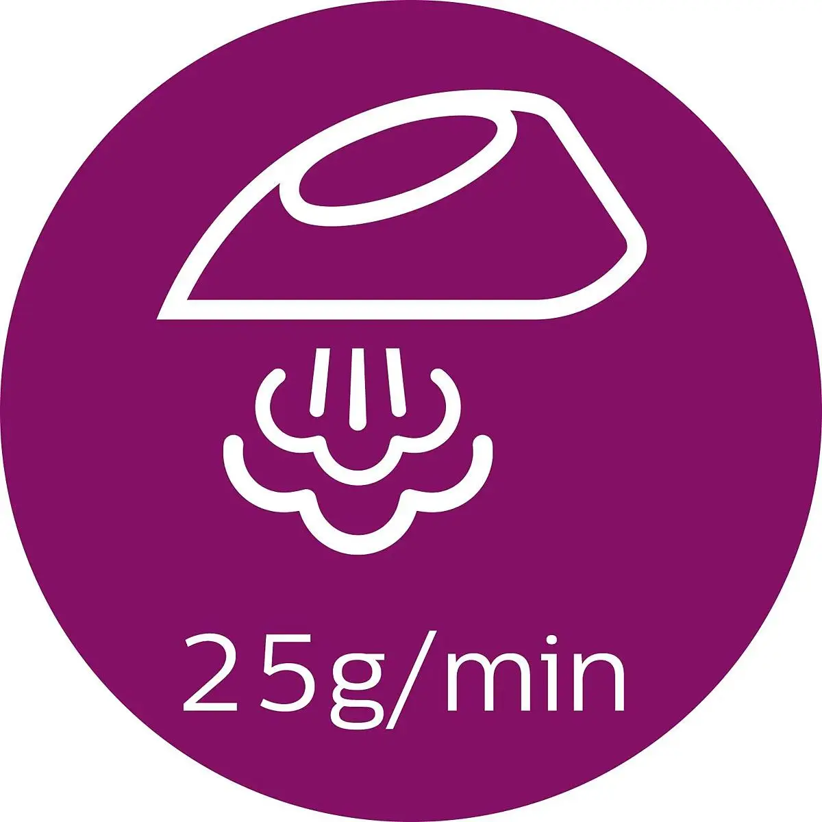 Dauerdampf bis zu 25 g/min