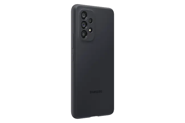 Para Samsung Galaxy A53 5G Color Liquid Silicone Funda Teléfono (Negro)