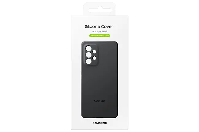 Samsung Silicone Cover Funda de Silicona Negra para Galaxy A53 5G