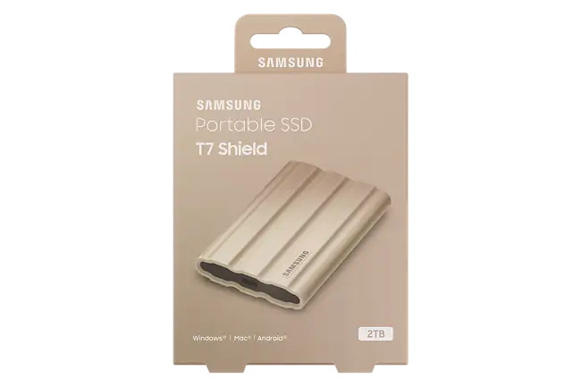 Samsung T7 Shield Portable External SSD - 2 TB - Beige - MU-PE2T0K/AM