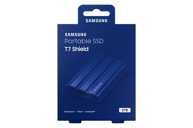 Samsung T7 Shield Portable External SSD - 2 TB - Blue - MU-PE2T0R/AM