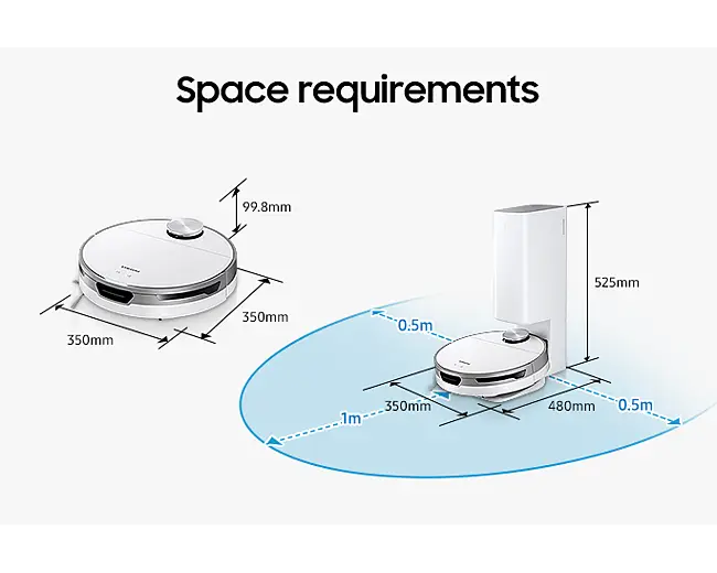 Bespoke Jet Bot Robot Vacuum, Intelligent Power Control