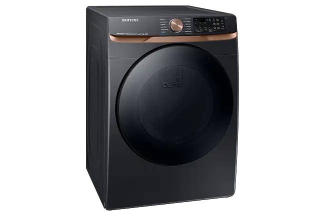 Samsung Black Stainless Steel Front Load Dryer with Steam Sanitize