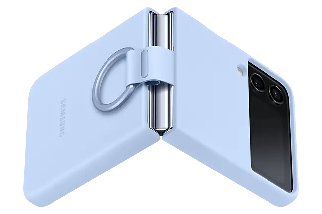 Funda de silicona Samsung anillo azul Galaxy Z Flip 4 - Funda de teléfono -  LDLC