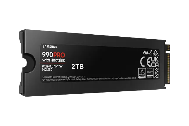 Samsung 990 PRO 2 TB NVMe SSD W/Heatsink - Incredible