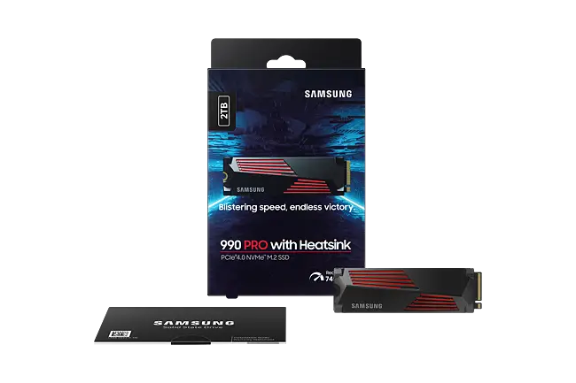 Samsung 990 PRO 2 TB NVMe SSD W/Heatsink - Incredible