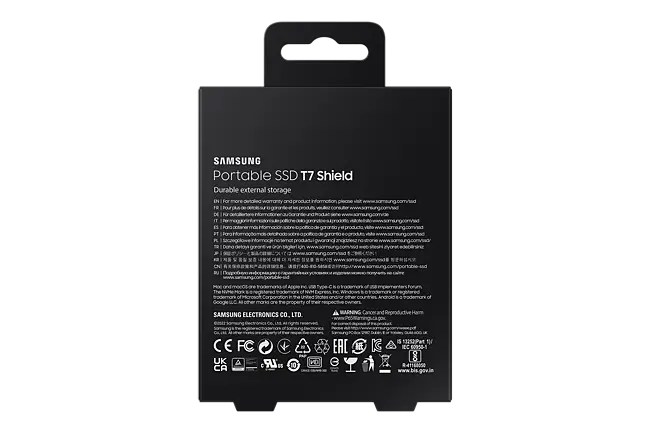 Samsung T7 Shield 4TB Portable SSD - Black | Harvey Norman